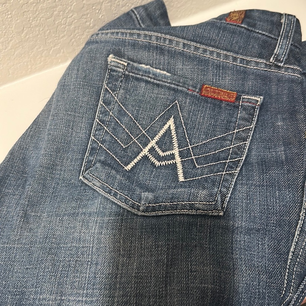 7 for all mankind white stitch A pocket